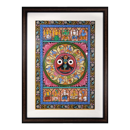 Gonasika Orissa Pattachitra – Jagannath with Dashavatara