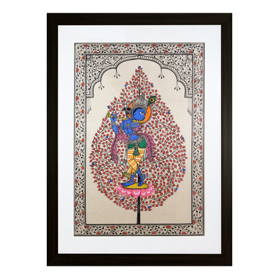 Gonasika Tree of Life Orissa Pattachitra Krishna Painting