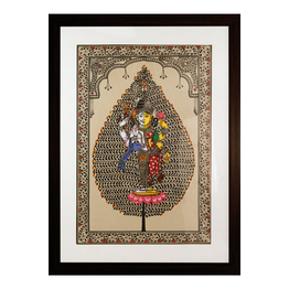 Gonasika Orissa Pattachitra Tree of Life Ardha Narishwara Painting