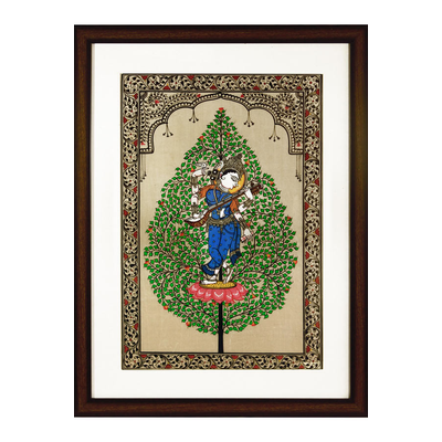 Gonasika Orissa Pattachitra Tree of Life Saraswathi Painting