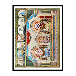 Gonasika Golden Decorations of Lord Puri Jagannath – Orissa Pattachitra Painting