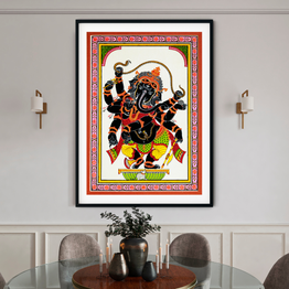 Gonasika The Saviour Ganesh Ganpati Artwork Pattachitra Art Painting For Home Wall Art Decor