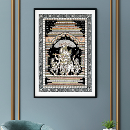 Gonasika Radhe-Krishna Darbar Pattachitra Art Painting For Home Wall Art Decor