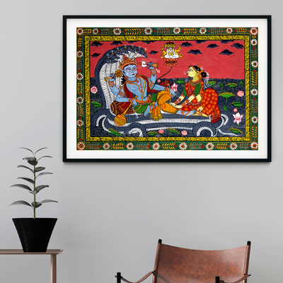 Gonasika The Vishnu Darbar Pattachitra Art Painting For Home Wall Art Decor