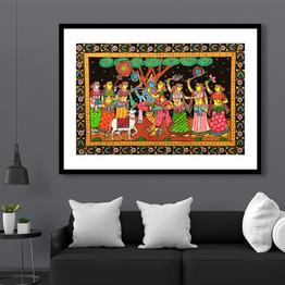 Gonasika Krishna Leela Pattachitra Art Painting For Home Wall Art Decor