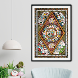 Gonasika Shri Krishna Journey Pattachitra Art Painting For Home Wall Art Decor