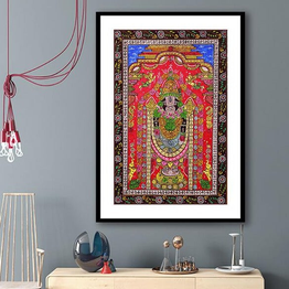 Gonasika Tirupati Balaji Pattachitra Art Painting For Home Wall Art Decor