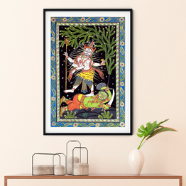 Gonasika Shiva Tandav Pattachitra Art Painting For Home Wall Art Decor