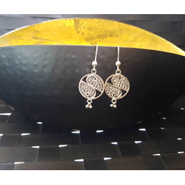 Gonasika Latticed Marvel - Silver Filigree earrings