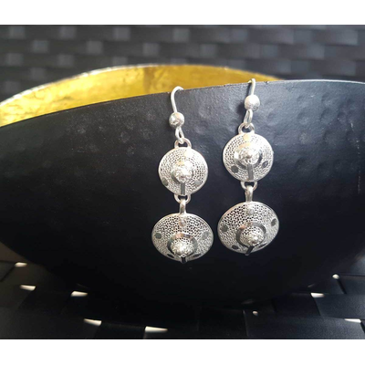 Gonasika Madhumati - Silver Filigree earrings