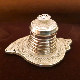 Gonasika Silver Filigree Sindoor dani Kumkum Chandan holder