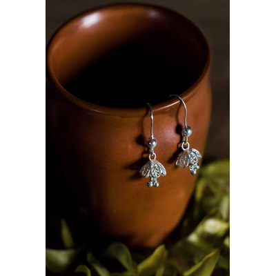 Gonasika Silver Linings Mini Jhumki Silver Filigree Earrings