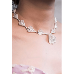 Gonasika Silver Linings Pankhuri Silver Filigree Necklace