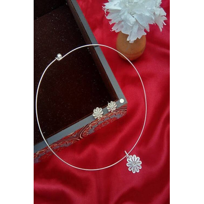 Gonasika Silver Linings Gul Hasli Silver Filigree Necklace