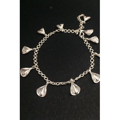 Gonasika Silver Linings Pankhuriyan Silver Filigree Handmade Bracelet