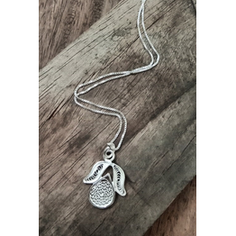 Gonasika Silver Linings Tulip Silver Filigree Handmade Pendant and Chain