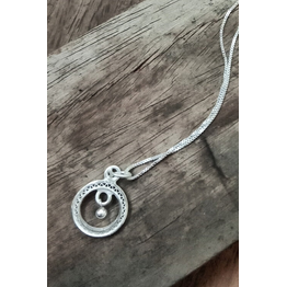 Gonasika Silver Linings Circle of Life Silver Filigree Handmade Pendant and Chain