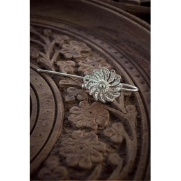 Gonasika Silver Linings Chakri Silver Filigree Handmade Juda Pin