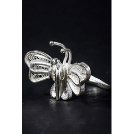 Gonasika Silver Linings Titli Silver Filigree Handmade Ring