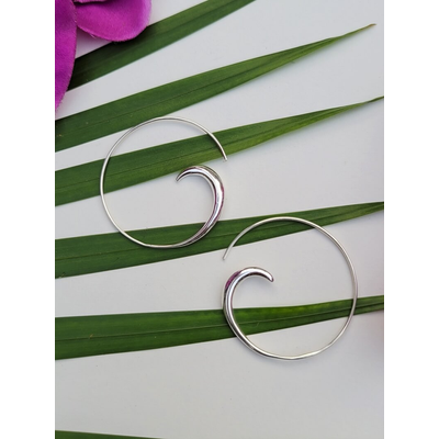 Gonasika Silver Hoops Waves