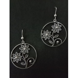 Gonasika Silver Earrings Guldasta