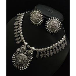 Gonasika CLASSY NECKSET-Oxidised german Silver Bohomian traditional jewellery set