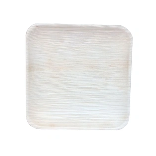 DISPOSABLE ARECA PALM LEAF PLATES 8 INCH SQUARE PLATES SET F 25 PIECES