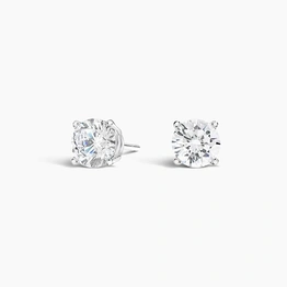 Round Lab-Diamond Stud Earring - 1 TCW