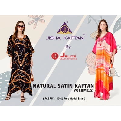 NATURAL SATIN KAFTAN