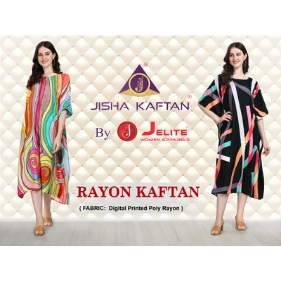 JISHA KAFTAN DIGITAL PRINTED RAYON KAFTAN