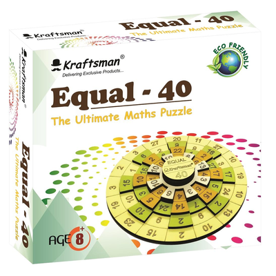 Kraftsman Wooden Maths Magic Equal 40 Puzzle | for All Age Groups