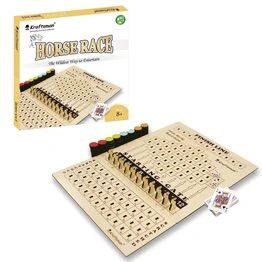 Kraftsman Wooden Horse Race Board Game | Run to Finish The Race | Strategy & War Game