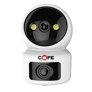 CF-W-RBC02| 3mp+3mp Wi-fi home security smart camera | 360˚ with Pan & Tilt | Two way talk | Cloud Monitoring | Motion Detection | Night Vision | Supports SD Card | Supports Wi-Fi and ONVIF