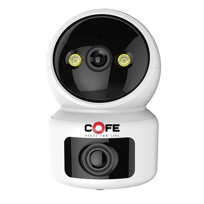 CF-W-RBC02| 3mp+3mp Wi-fi home security smart camera | 360˚ with Pan & Tilt | Two way talk | Cloud Monitoring | Motion Detection | Night Vision | Supports SD Card | Supports Wi-Fi and ONVIF