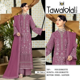 Design Number: 710 Fancy Ladies Fox Georgette Suit