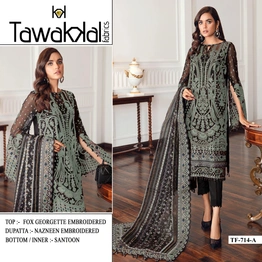 Design Number: 714 Fancy Ladies Fox Georgette Suit