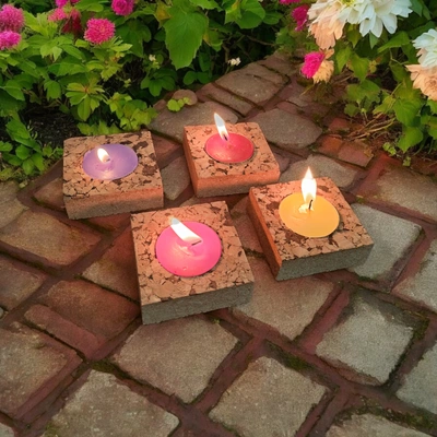 TLIGHT CANDLES WITH CORK BASE