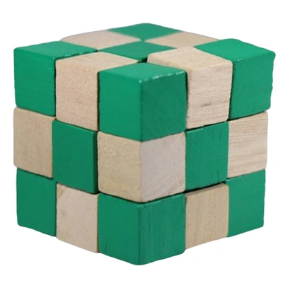 Wooden Snake Cube Puzzle