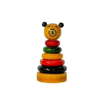 Wooden Mini Bear Stacking Rings