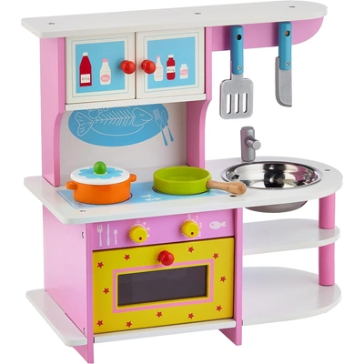 Wooden Pink Gas Stove