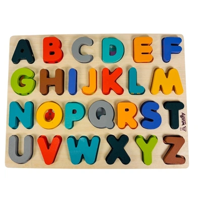 Wooden Capital 3D Alphabet Puzzle