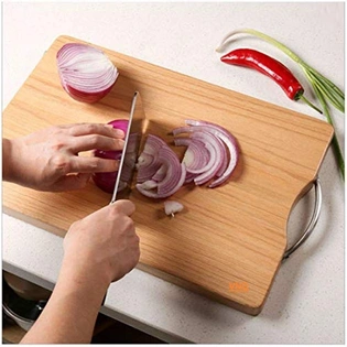 wooden chopping board with steel handle 16*10