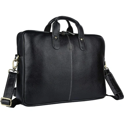 Buff Leather Laptop Bag | Premium Leather Briefcase for Professionals