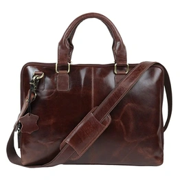 Premium Leather Laptop Messenger Bag Stylish and Durable for Professionals