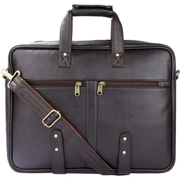 Eco-Friendly Vegan Leather Laptop Messenger Bag - Stylish & Sustainable for Professionals