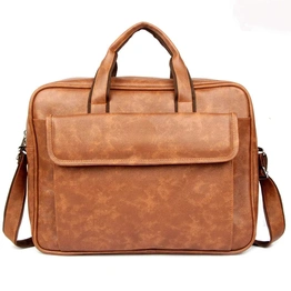 Eco Friendly PU Leather Laptop Messenger Bag Stylish & Sustainable for Professionals