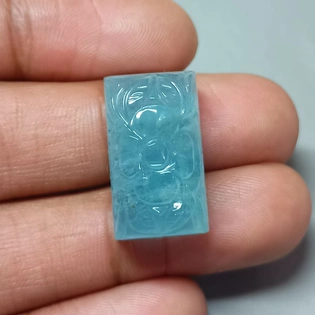 Aquamarine Carving, Natural Aquamarine Carving Gemstone, Loose gemstone, use for Jewelry, pandat Makings, 41 Ct. S-631