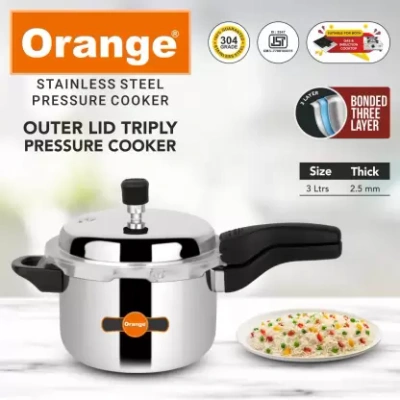 Stainless Steel Triply Pressure Cooker 3 Liter