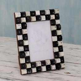 Eco Friendly | Recycled Photo Frame | EWaste Artwork | Computer Keyboard Keys