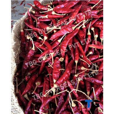 Authentic Red Dry Chilli Pepper S 4/S 334 Sannam Chilli; Superior Quality; Bulk Supply; Best Prices; Whole; With Stem; Without Stem;